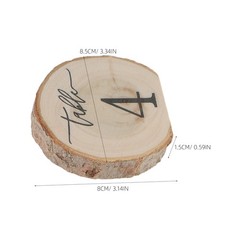 10Pcs Natural Wood Rustic Table Numbers Semi Circle Signs for Wedding Reception