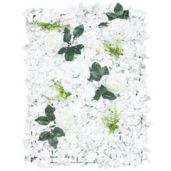 6 * Artificial Hydrangea Rose Flower Wall Panel Wedding Backdrop Grid Design DIY