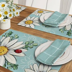 Croar Spring Summer Daisy Flower Placemats 12»X18», Spring-daisy