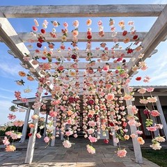 Suncalla 12 Pcs 70.8 ft Wildflower Garland Pre Strung Multi Color Blossom