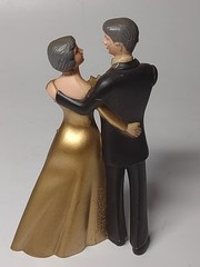 Wedding 50th Topper Bride Gold Dress Groom Black Tuxedo 1980 Bakery Crafts Ohio