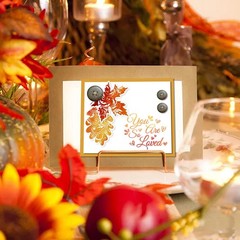 GLOBLELAND Autumn Leaves Clear Stamps for DIY Scrapbooking Fall Pumpkin Silic…