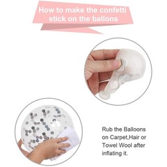 White Silver Confetti Latex Balloons, 50 12 Inch (Pack of 50),