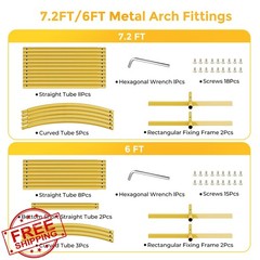 Hzdeying Gold Wedding Arch 7.2FT+6FT