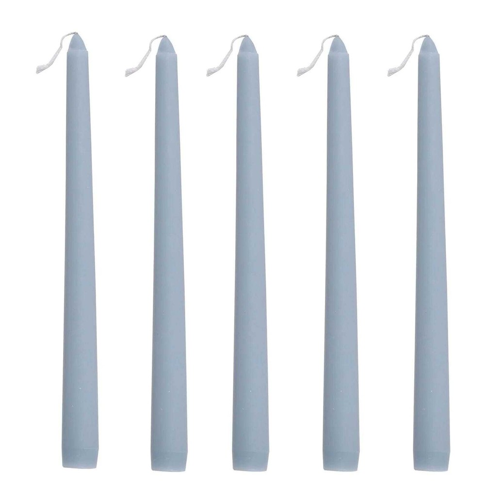 10″ tall Dusty Blue Premium Taper Candles Wedding Centerpiece Decorations