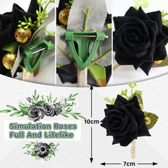 White Pink Wine Red Rose Wrist Corsage Boutonnieres for Best Bridesmaid Groomsme