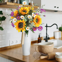 Artificial Sunflower Bouquet for Bridal Centerpieces Wedding Party Table Decor