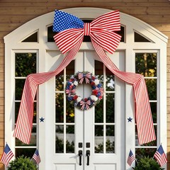 4th of July Decorations Outdoor – 6.5FT Giant Patriotic Bow – Fourth of July Mem
