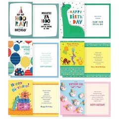 Designer Papers Birthday Greeting Card Assortment with Organizer Box (36 Card…