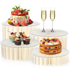 Stackable Cake Stand Set Acrylic Display Pedestal Party Events Centerpieces New