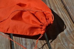 3″x5″ Cotton Double Drawstring Muslin Bags (ORANGE COLOR)