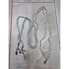 Pastel Handfasting Cord Braided Ribbon Lace Rose Quartz Pentacle Charms 53in D1