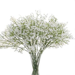 15Pcs Long Stem Artificial Baby Breath Flowers Real Touch Silk Gypsophila
