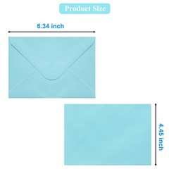 60 Pack Colored Envelopes 4×6, Self Adhesive A4 4.5 x 6.37 inches