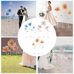 3PCS Giant Artificial Flower Decor for Wedding Background Artificial Flowers