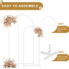 1.5M/1.8M/2M Wedding Arch Backdrop Stand Set of 3 Banquet DIY Balloon Arch Frame