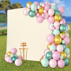 Golden Backdrop Stand, Background Decoration Kit For Wedding/Ceremony/Party
