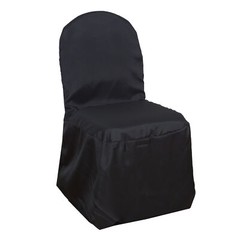 75 Black POLYESTER BANQUET CHAIR COVERS Wholesale Wedding Party Decorations