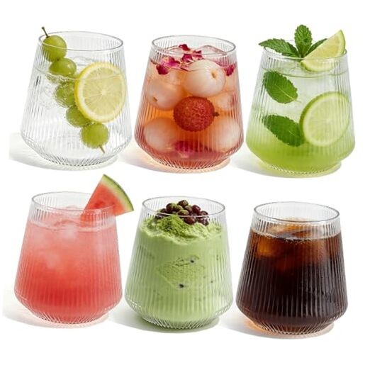40 Pack 13.5oz Plastic Stemless Wine Glasses – Unbreakable BPA 40 PCS Clear