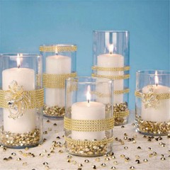 10Yards 8Rows Diamond Mesh Wrap Roll Rhinestone Crystal Ribbons Wedding Decor