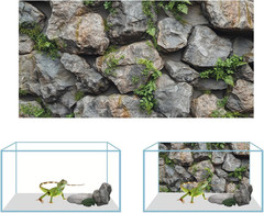 3 Pack Terrarium Background, 36X18 Inches Polyester Reptile Background, Cloth Te