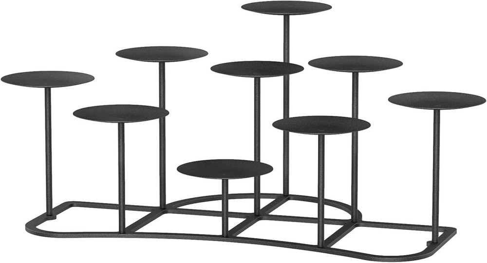 Black Metal Pillar Candle Candelabra for Black-p9