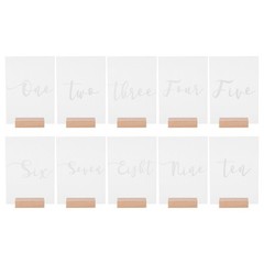 10 Sets Assorted Color Acrylic Table Numbers for Wedding Party and Banquets