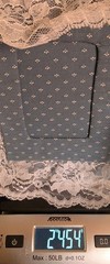 VTG Blue Floral Fabric Lace Photo Album Cottagecore Shabby Chic Slip-In Pages