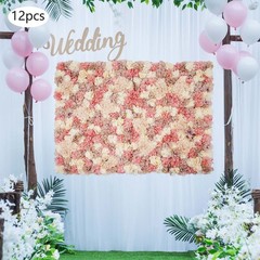 12* Artificial Flower Wall Panel Wedding Backdrop Event Party Flower Wall Panel