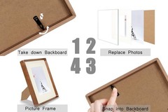 5×7 Picture Frame, Display Photos 4×6 with Mat or 5×7 without Mat, Made of So…