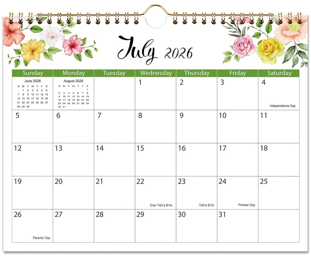 2026 Wall Calendar – 2026-2027 Calendar, 18 Month Calendar Runs from July 202…