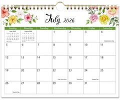 2026 Wall Calendar – 2026-2027 Calendar, 18 Month Calendar Runs from July 202…