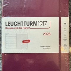LEUCHTTURM1917 – Weekly Planner & Notebook 2026, Hardcover, Medium (A5), Ruled