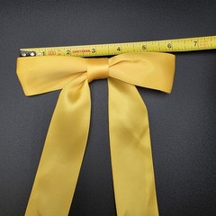 30 WHOLESALE Lot Satin TIED BOWS Wedding Party Decorations – Golden Yellow 6″