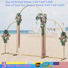 Metal Arch Backdrop Stand Gold Wedding Arch Stand Set of 3 for Party Decor