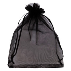 Black Drawstring Organza Gift Bags Wedding Party Favor Jewelry Pouches 20/50/100