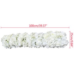 100cm Artificial Rose Flower Row Wedding Wall Floral Arrangement Backdrop Decor