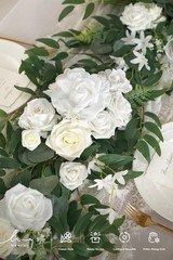 Ling’s Moment Flower Garland – 6FT Eucalyptus & Rose – Sweetheart Table Decor fo