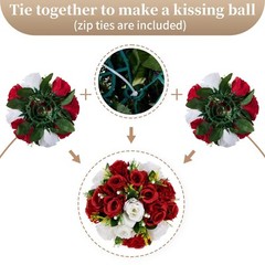 Sziqiqi Red Fake Flowers for Wedding Centerpiece Kissing Flower Balls for Tab…