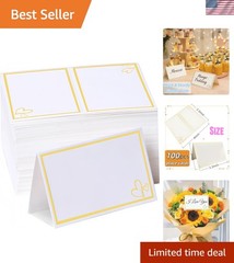 100 Pcs Place Cards for Table Setting, 2″ x 3.5″ Elegant Name Placecards with…