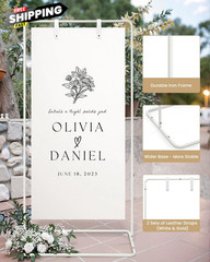 Wedding Welcome Sign Stand, to our Holder, White