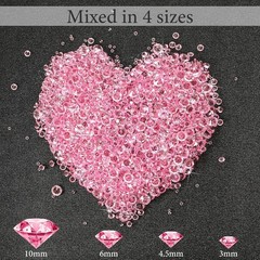 Hicarer 7000pcs Pink Acrylic Diamond Vase Filler Table Scatter Crystals Decor
