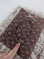 Vintage Pink Floral Lace Quilted Photo Album 3-Ring Binder Coquette Cottagecore