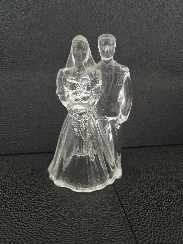 Glass Mr And Mrs Wedding Cake Topper