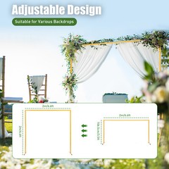 Square Arch Stand for Weddings – Adjustable Height Metal Backdrop Decoration