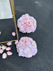 Wedding Sign Welcome To Our Beginning With Flower Bouquets