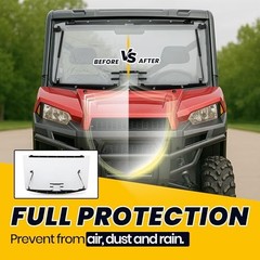 3-IN-1 Flip Windshield Compatible With 2013+ Polaris Ranger XP 900/900