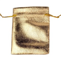 50pcs Adjustable Fabric Jewelry Bags Gold Drawstring Pouches for Wedding Storage