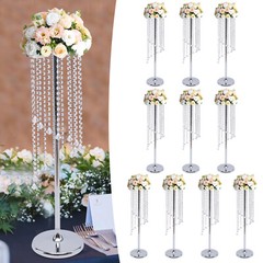 10Pcs Flower Vases Wedding Centerpieces Flower Stand Metal Classic Home Decor
