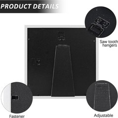 6 Pa 8 x 8 Inches Shadow Box Fre, 3D Wood Fre Memory Display Cases,1